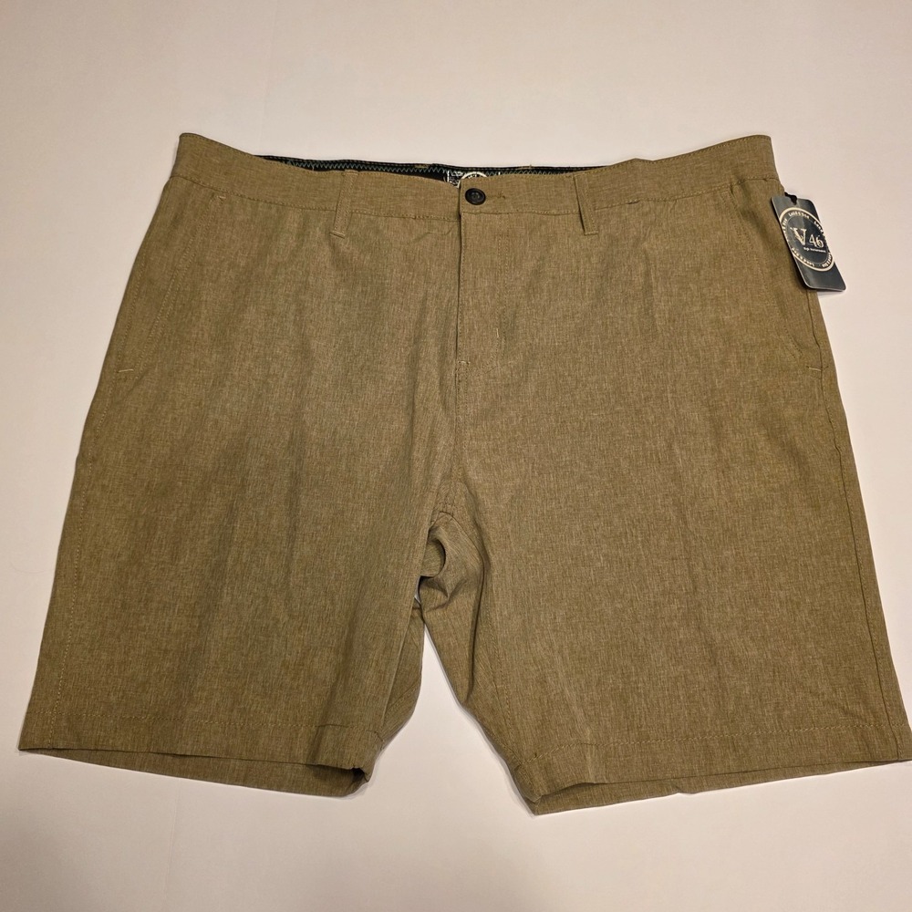 Vintage 1946 V46 Men's Land & Sea Performance Hybrid Shorts Tan 40 Quick-Dry